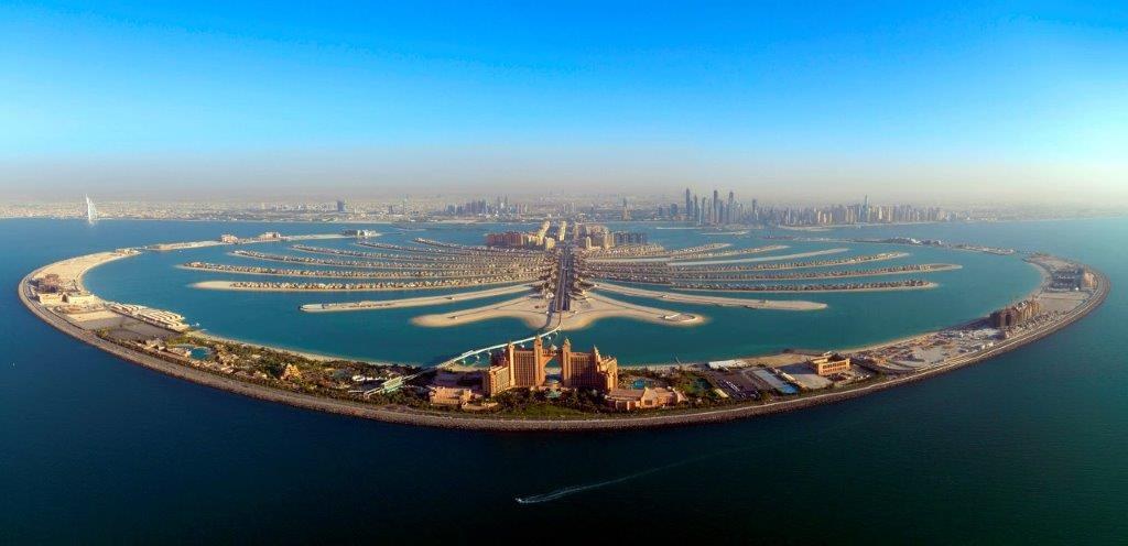 Aerial view of Palm Jumeirah, Dubai